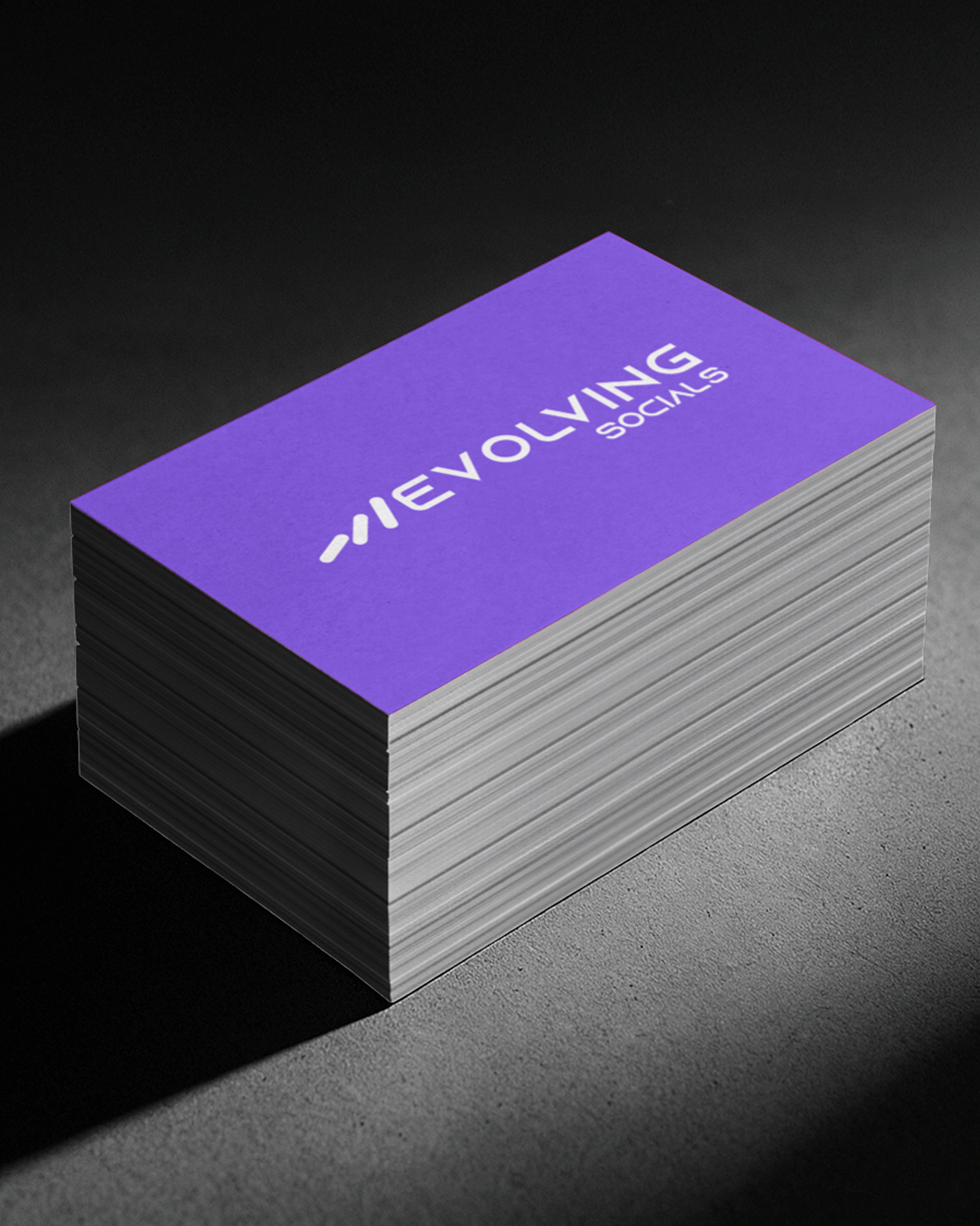 Visitekaartje concept voor Evolving Socials