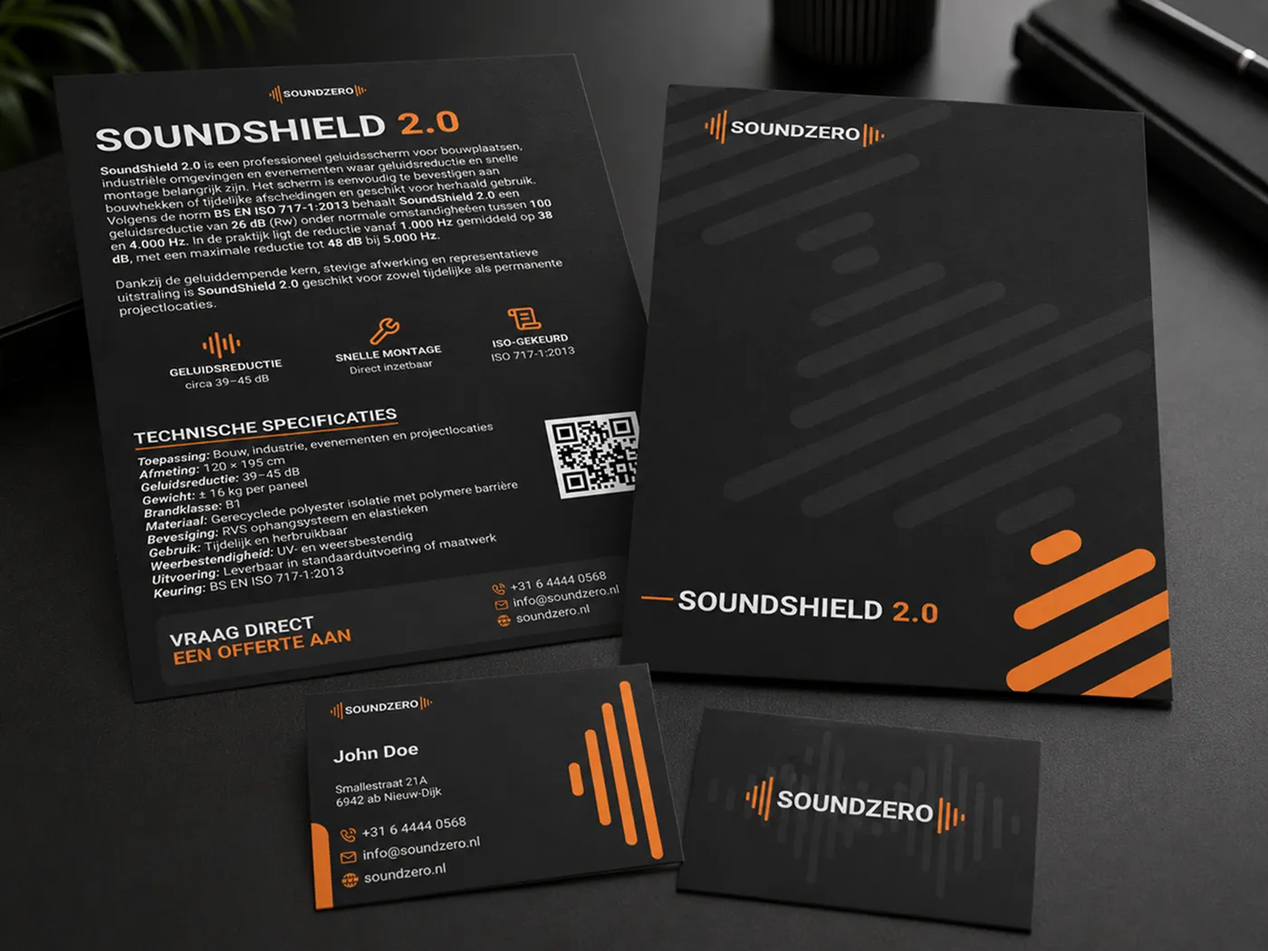 Detailfoto van de Soundzero branding